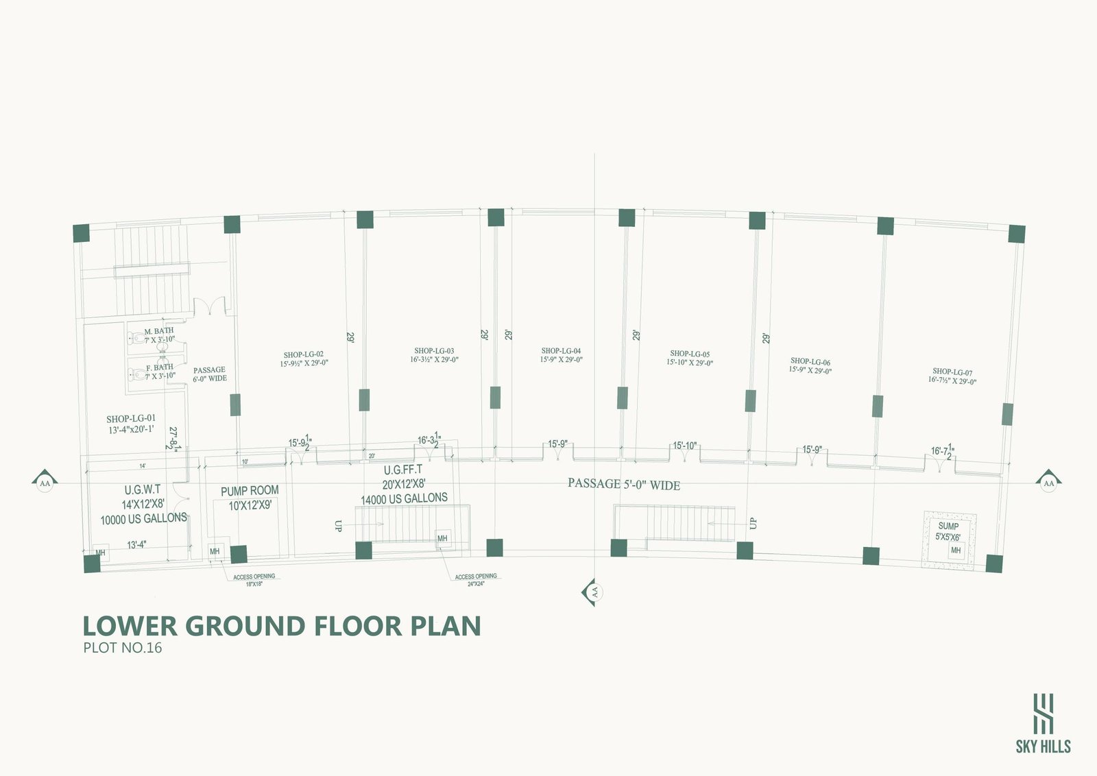 Sky Hills Faisal Hills – Plot No. 16 Layout Plans | Shops, Offices & Apartments